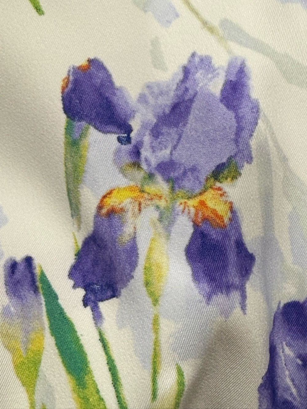 Alyx White Midi Dress with Lavender Iris Print - Picture 5 of 7